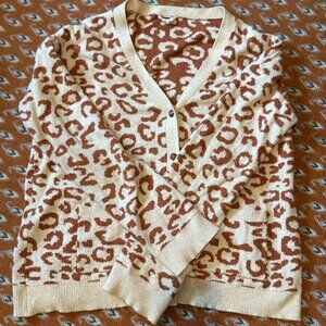 Animal Print Cardigan